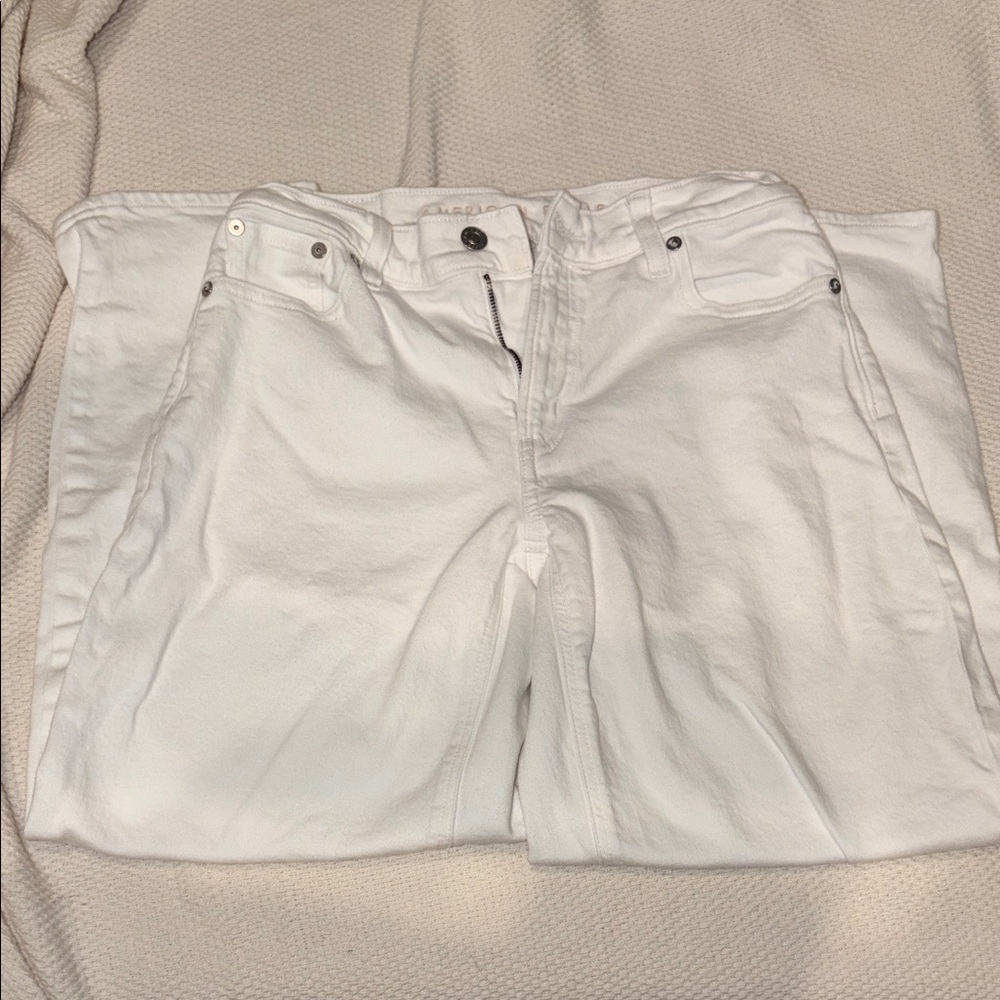 White Denim Barrel Jeans